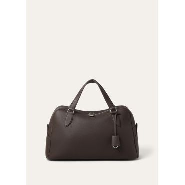 Loro Piana - Needle Medium Fine Grained Leather Sc, Woman, Colour Pecora Nera/Antique Silver, Size: NR
