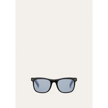 Loro Piana - Horsey Sunglasses, Black/Grey/Gold, Size: NR