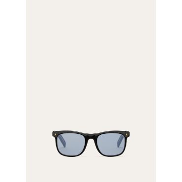 Loro Piana - Horsey Sunglasses, Black/Grey/Gold, Size: NR