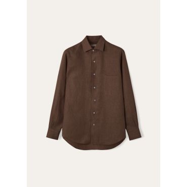 Loro Piana - André Shirt, Carob Bean, Size: XS
