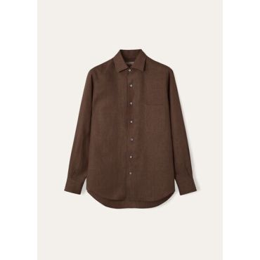 Loro Piana - André Shirt, Carob Bean, Size: XS
