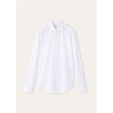 Loro Piana - Andrew Shirt Light Cotton Oxford, Man, Optical White, Size: S