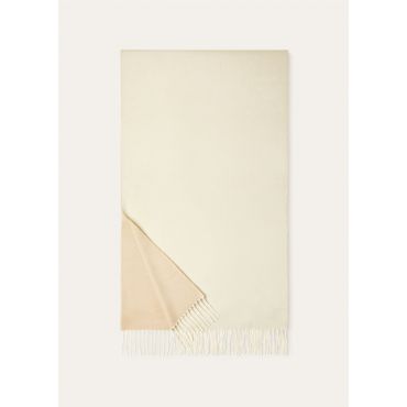 Loro Piana - Sciarpa Two -tone Baby Cash, Woman, Shea Butter/Hazelnut Cream, Size: NR