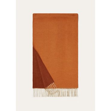 Loro Piana - Sciarpa Two -tone Baby Cash, Woman, AUTUMN BLAZE MEL/MAPLE LEAF MEL, Size: NR