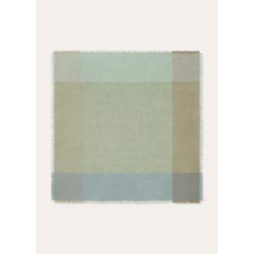 Loro Piana - Carre' Quadrilatero Del Silenzio Cash Silk, Woman, Green Fluorite/Green Ribbons, Size: NR
