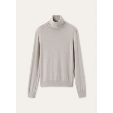 Loro Piana - Dolcevita Neo Piuma, Woman, Azure Gray/Denim Blue, Size: 48