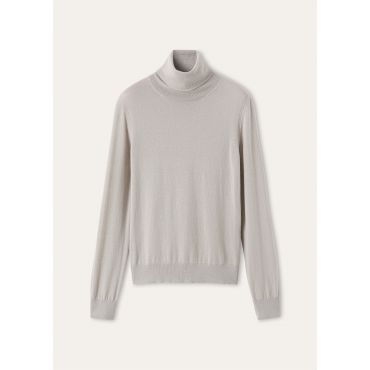 Loro Piana - Dolcevita Neo Piuma, Woman, Azure Gray/Denim Blue, Size: 48