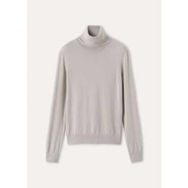 Loro Piana - Dolcevita Neo Piuma, Woman, Azure Gray/Denim Blue, Size: 48