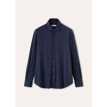 Loro Piana - Andrew Ml Jersey Sunset Cash Silk, Man, Ombre Blue, Size: M
