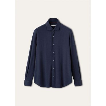 Loro Piana - Andrew Ml Jersey Sunset Cash Silk, Man, Ombre Blue, Size: M