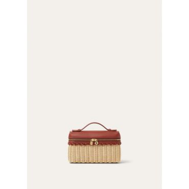 Loro Piana - Extra Pocket L19 East West Wicker/rounded Calf, Woman, Malt/Deep Kummel/Sun Gold, Size: NR