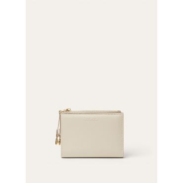 Loro Piana - Extra Bifold Zip Wallet Linen Calf, Woman, Light Travertine/Sun Gold, Size: NR