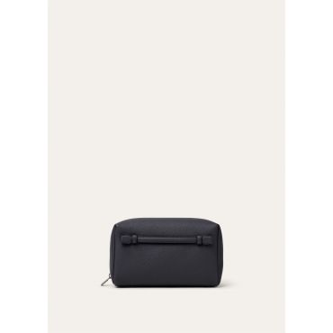 Loro Piana - Extra Travel Pouch Medium Tender Calf, Man, Black/Black Matt, Size: NR