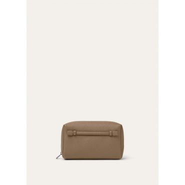 Loro Piana - Extra Travel Pouch Medium Tender Calf, Man, Warm Mastic/Onyx, Size: NR