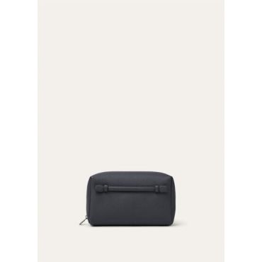 Loro Piana - Extra Travel Pouch Medium Tender Calf, Man, Blue Navy/Onyx, Size: NR