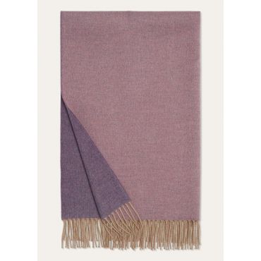 Loro Piana - Stola Two Tone Cash, Woman, Heater Rose Melange/Dark Plum Melange, Size: NR
