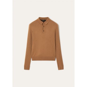 Loro Piana - Vicuna Iconic Polo Gg 18, Man, Natural Dark Vicuna, Size: 50
