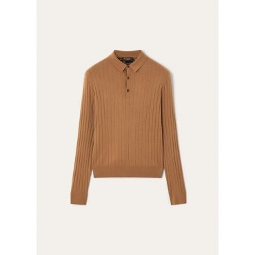 Loro Piana - Vicuna Iconic Polo Gg 18, Man, Natural Dark Vicuna, Size: 50