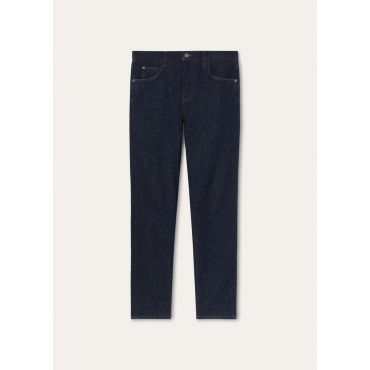 Loro Piana - Doccio Trousers Kurashiki Denim, Man, Dark Lagoon, Size: 32