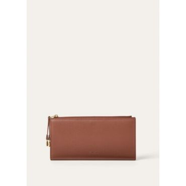 Loro Piana - Extra Bifold Purse Linen Calf, Woman, Burnt Tan /Sun Gold, Size: NR