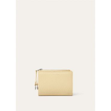 Loro Piana - Extra Bifold Zip Wallet Zibeline Lth, Woman, Chantilly Cream/Antique Silver, Size: NR
