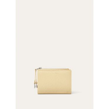 Loro Piana - Extra Bifold Zip Wallet Zibeline Lth, Woman, Chantilly Cream/Antique Silver, Size: NR