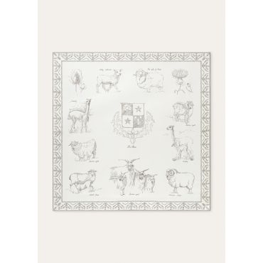 Loro Piana - Carre' The Origins Of Excellences Silk, Woman, White/Graphite, Size: NR