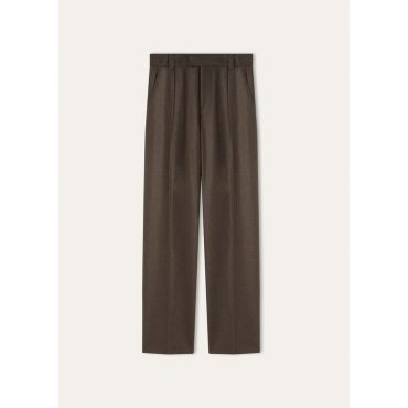 Loro Piana - Reinga Trousers Wish Cash Flannel, Man, Cocoa Truffle Melange, Size: 56