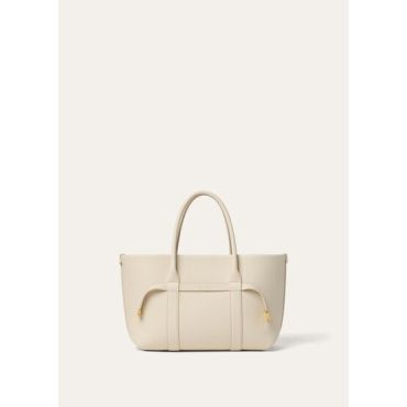 Loro Piana - Ghiera Shopper Small Fine Grained Leather, Woman, Colour Baby Cashmere/Sun Gold, Size: NR