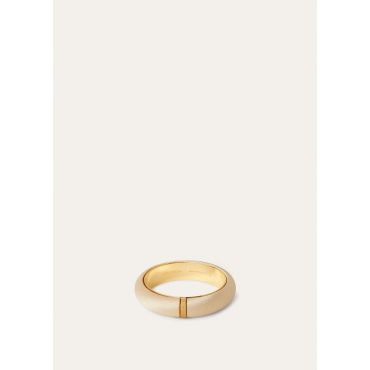 Loro Piana - Duo Bangle Bracelet Satin, Woman, CHAMPAGNE/JWL SUN GOLD, Size: S