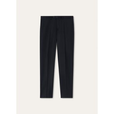 Loro Piana - Carlo Trousers Wool Cash Flannel, Man, Royal Blue Melange, Size: 52