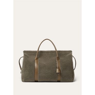 Loro Piana - Loom Weekender L50 Cashfur Rounded Leather, Man, Tundra Moss/Salty Capers/Gun Metal, Size: NR