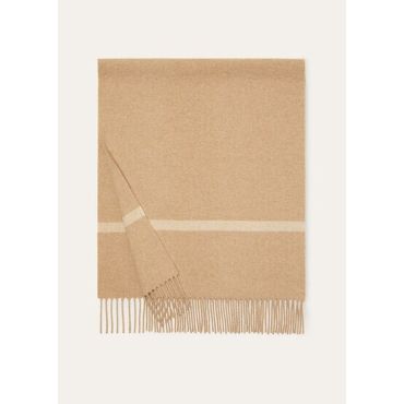 Loro Piana - Sciarpa G. Twelve Baby Cashmere, Woman, Golden Wheat Melange, Size: NR