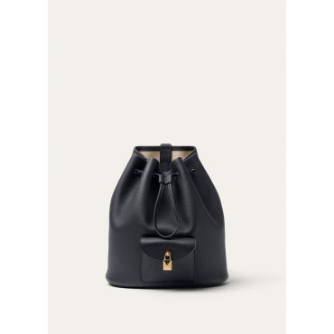 Loro Piana - Extra Drawstring Backpack L27 Tender Calf, Woman, Blue Navy/Sun Gold, Size: NR