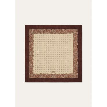 Loro Piana - Loro Piana Cornice Di Cardi Foulard 60 Wool, Man, Safari Beige/Mahogany/Amber, Size: NR