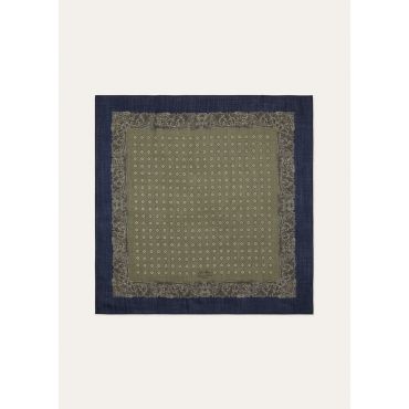 Loro Piana - Loro Piana Cornice Di Cardi Foulard 60 Wool, Man, Sap Green/Navy Blue/Deep Forest, Size: NR