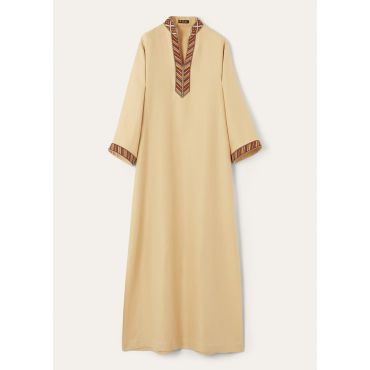 Loro Piana - Tilde Dress Suitcase Stripe, Woman, Golden Beach, Size: 36