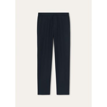 Loro Piana - Leisure City Trousers Gok Flannel, Man, Navy Blue, Size: 60