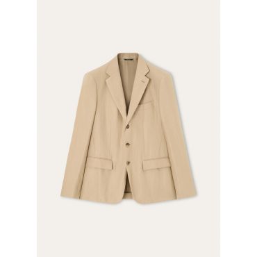 Loro Piana - Torino Notch Sb Jacket Antigua, Man, Elm Wood, Size: 46