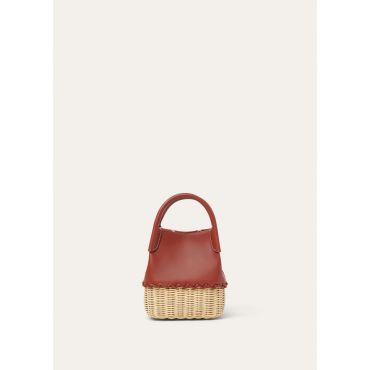 Loro Piana - Bale Micro Wicker/rounded Leather, Woman, Malt/Deep Kummel/Sun Gold, Size: NR