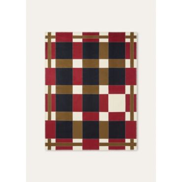 Loro Piana - Plaid Checkered Patchwork Cash, Spiced Apple/Curly/Barros/White, Size: NR