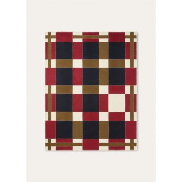 Loro Piana - Plaid Checkered Patchwork Cash, Spiced Apple/Curly/Barros/White, Size: NR