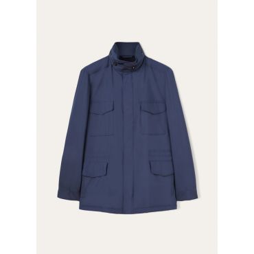 Loro Piana - Traveller Field Jacket Windmate Storm, Man, Navy Blue, Size: 60