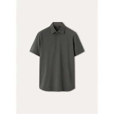 Loro Piana - Brenna Polo Pique' Dyed, Man, Clorofilla, Size: XXXL