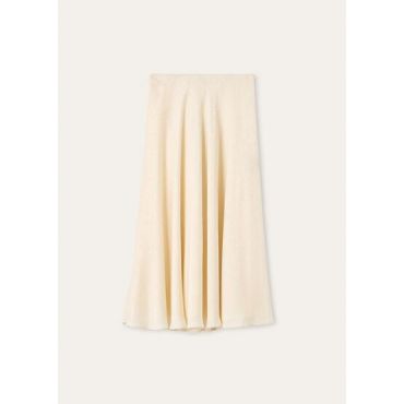 Loro Piana - Erika Skirt Cardo Veneziano Ajoure', Woman, Creamy Vanilla, Size: 40