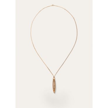Loro Piana - Shuttle Necklace With Enamel, Woman, Sun Gold/Whisper White, Size: NR