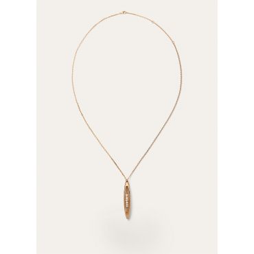 Loro Piana - Shuttle Necklace With Enamel, Woman, Sun Gold/Whisper White, Size: NR