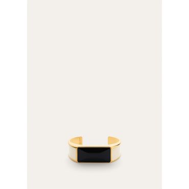 Loro Piana - Bonbon Bracelet Brass With Enamel, Woman, Jewel Sun Gold/Black/Whisper White, Size: M
