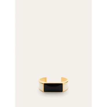 Loro Piana - Bonbon Bracelet Brass With Enamel, Woman, Jewel Sun Gold/Black/Whisper White, Size: M