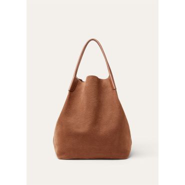 Loro Piana - Bale Hobo Extra Large Grained Nubuck, Man, Brownie/Onyx, Size: NR